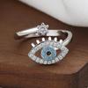 High-End Adjustable Rotating Evil Eye Ring: European & American Fashion Decompression Jewelry