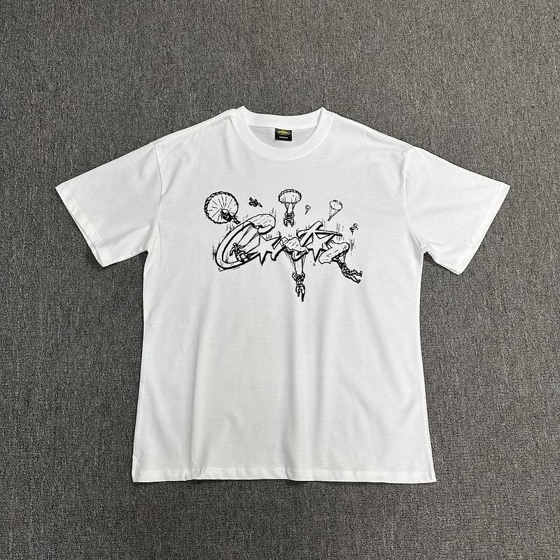ROADVIBE Loose Fit Devil's Island Print T-Shirt Round Neck Short Sleeve Summer Casual Fashion Urban Style Cotton Shirt for Teens