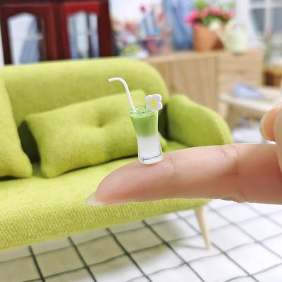 Miniature Toy Cocktail Drinks Doll Toys Dollhouse Accessories Miniature Items Fit For 1:6/1:12 Doll House Kitchen Ornaments
