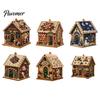 DIY Holiday Craft Set 3D House Christmas Faux Pearl Art Kit, Handmade Rhinestone Painting Kit Relaxing Activities for Adults Adults, Tabletop