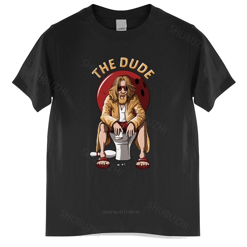 New Arrived Mens T Shirt Humorous The Big Lebowski The Dude T Shirt Summer Tee Regular Fit Movie Homme Black T-shirt Euro Size