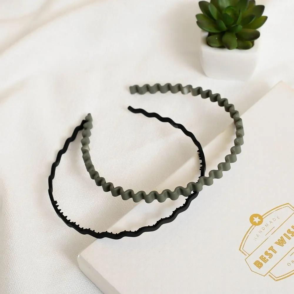 Hairband Daily Hairband Angel Shushu Matte Wave Set Green Black