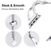 Keepwin Women Classic 304 Stainless Steel Watch Strap Bracelet Diamond Watch Band for Apple IWatch 1 2 3 4 5 6 7 8 9 SE