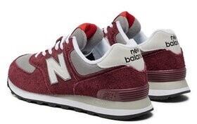 Кроссовки New Balance 574 nb бордовые с серым веществом