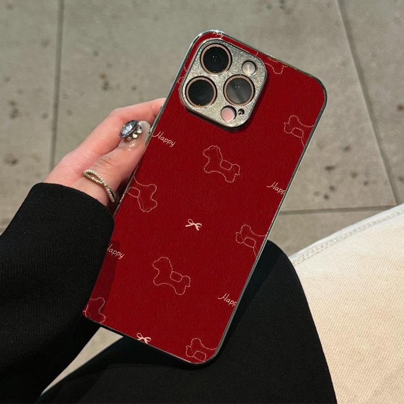 Happy Pony Applies To Apple 17promax Personality 16 New 15 Mobile Phone Case iPhone13 Leather Pattern Creativity 12