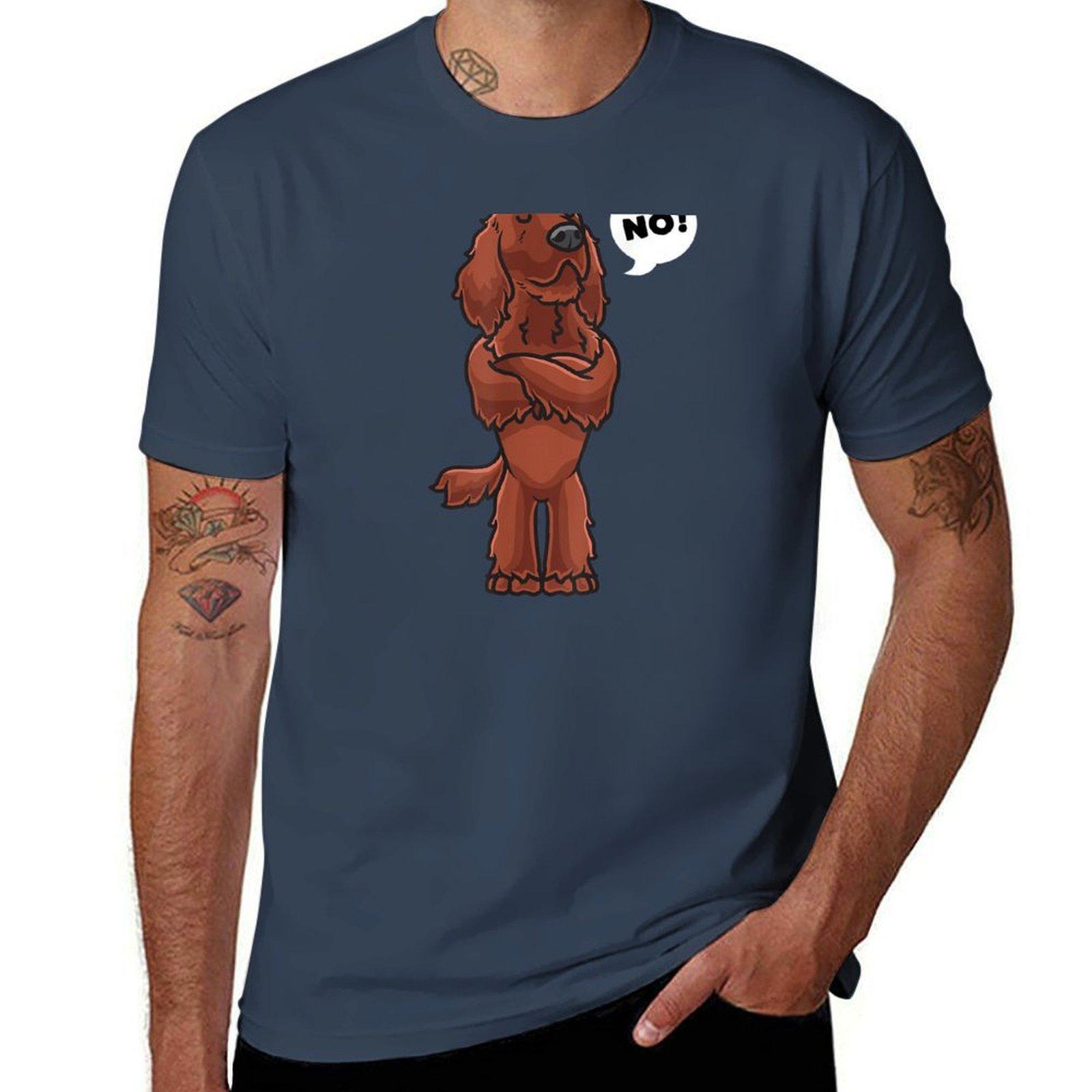 Funny Irish Setter TShirt High Elasticity Sports Tee Shirt S