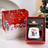 400ML Christmas Ceramic Coffee Mug Santa Claus Deer Snowman Pattern Glazed Festive Theme Drink Cup Heat-resistant