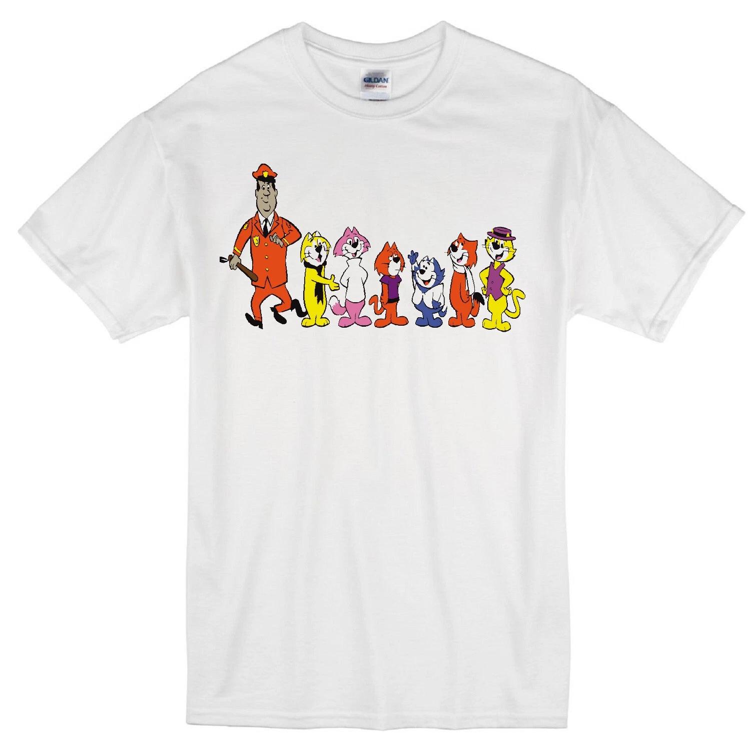 TOP CAT LOVABLE MISFITS TV CARTOON FELINE ANIMATION CLASSIC 60 S WHITE T-shirt S