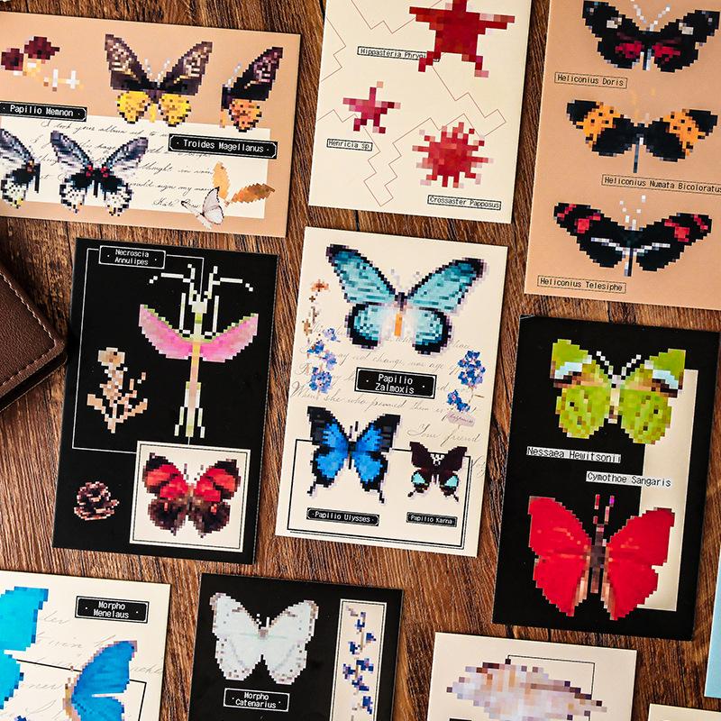 Mu Ran Feather's Rest Butterfly Thank You Postcard Set