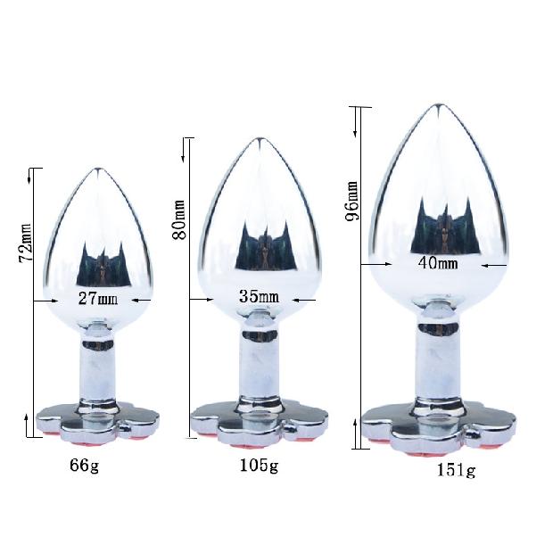 Srebrny Koniczynka Szczęścia Korek Analny Konwencjonalne Alternatywne Zabawki Seksualne Masażer Prostaty Dildo Korek do Pupy Stymulator Zabawki Seksualne Anal