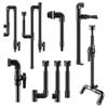 PVC Black Fish Tank Water Pipe Plastic Tube Fittings Elbow Joint Duck Bill Water Outlet Aquarium Accessories Water Inlet Pipes