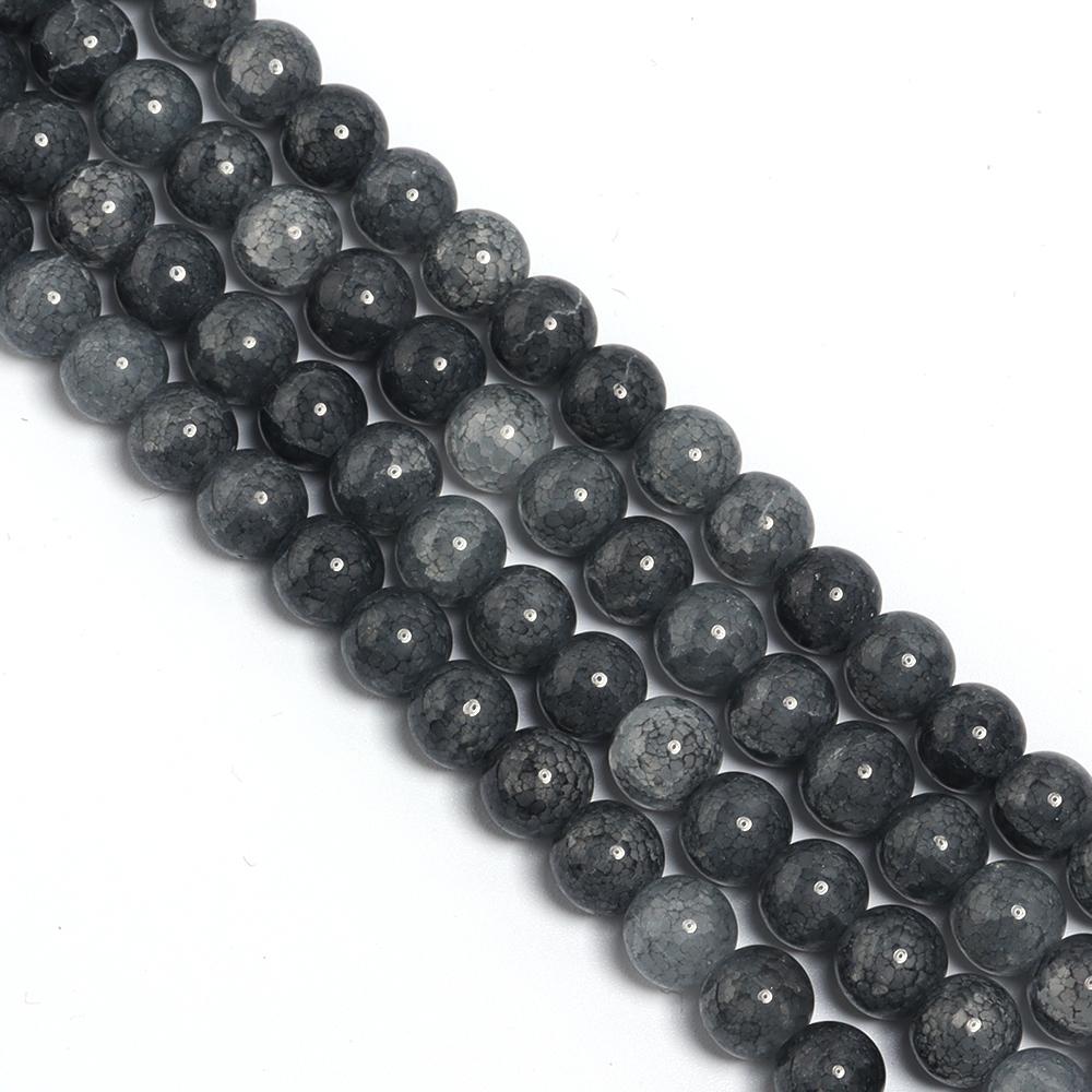 1 Strand 8 10mm Glass Floral Beads Colorful Round Loose Spacer Beads For DIY Charms Jewelry Making Bracelet Necklace Accessories
