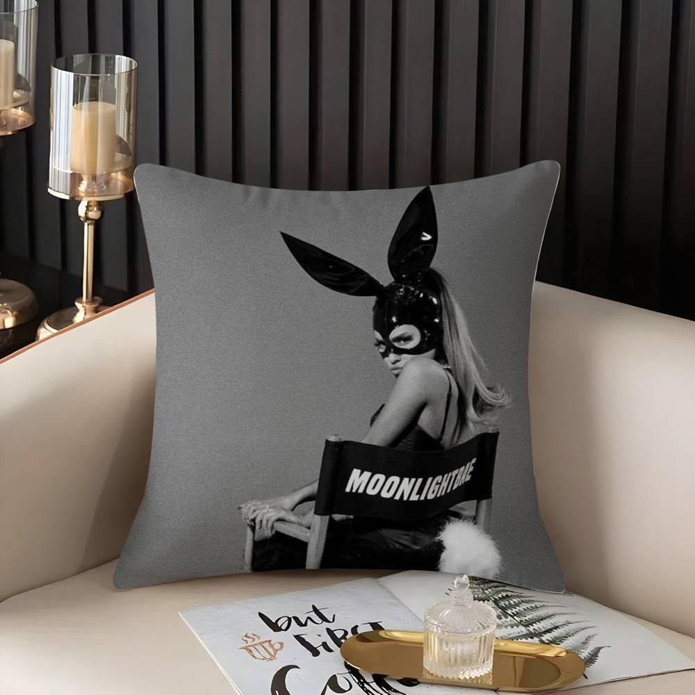 Singer A-Ariana G-Grandes Pillow Case Home Dorm Chair Back Short Plush Double-Sided Printing Office Nap Time Cushion Cover