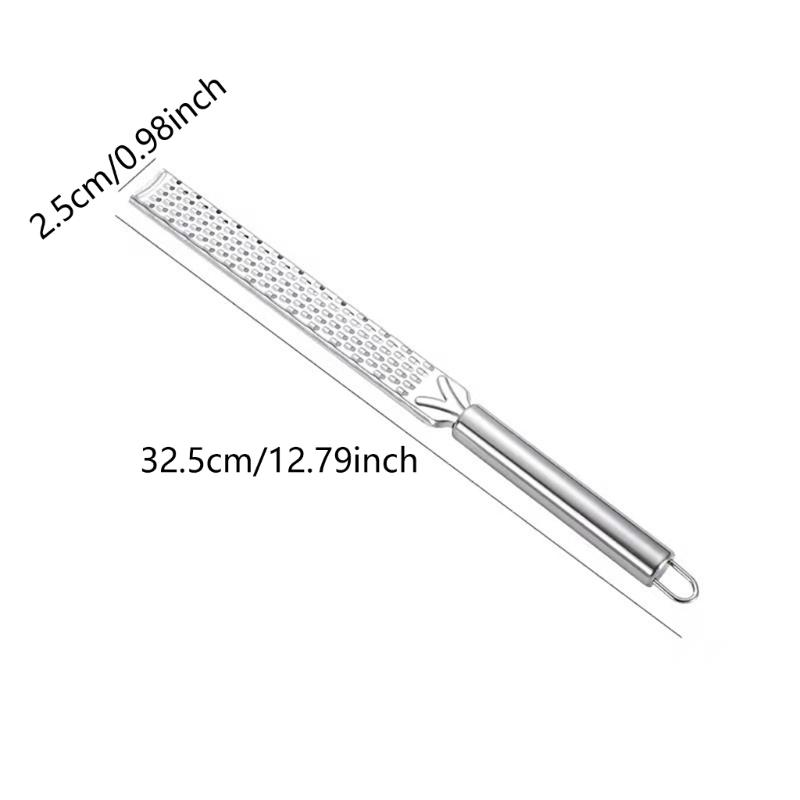Rectangle Stainless Steels Cheese Grater Hangable Lemon Peeler With Long Handle Manual Cheese Slicers Easy to Use