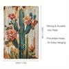 Metal Poster Retro Cactus Flower Bar Wall Art