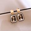 Silver Needle Retro Black Zircon Love Butterfly Earrings Sweet Cool Style Personality Earrings Light Luxury Premium Earrings