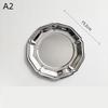Silver Stainless Steel Cake Tray Round Mirror Surface Dessert Plate for Restaurant Buffet Food Display