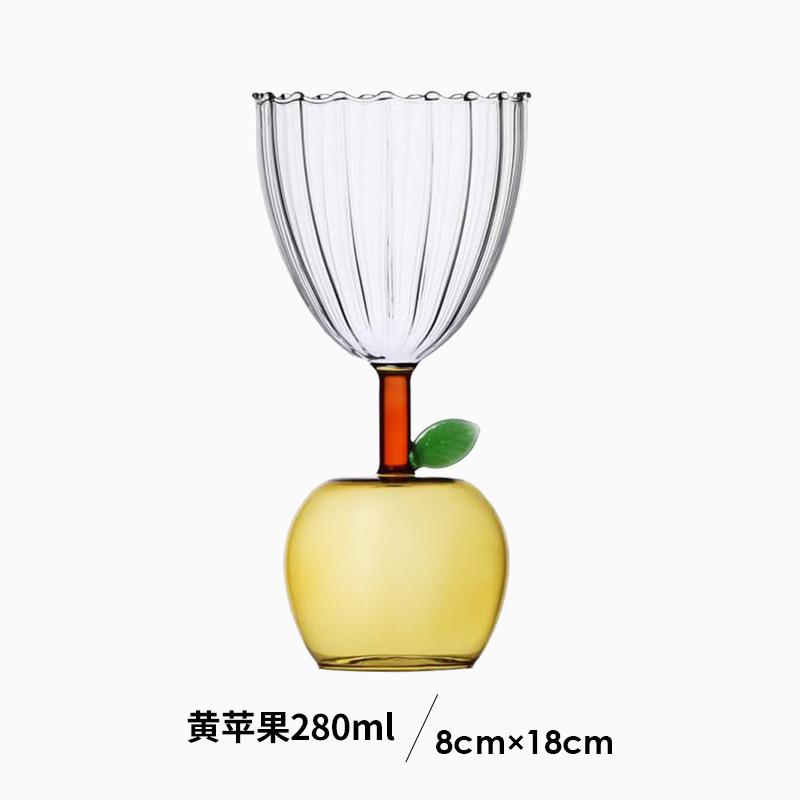 Creative Fruit Shape Champagne Red Wine Glass Household Simple Tall Cocktail Glass Shaped Drink Juice Cup