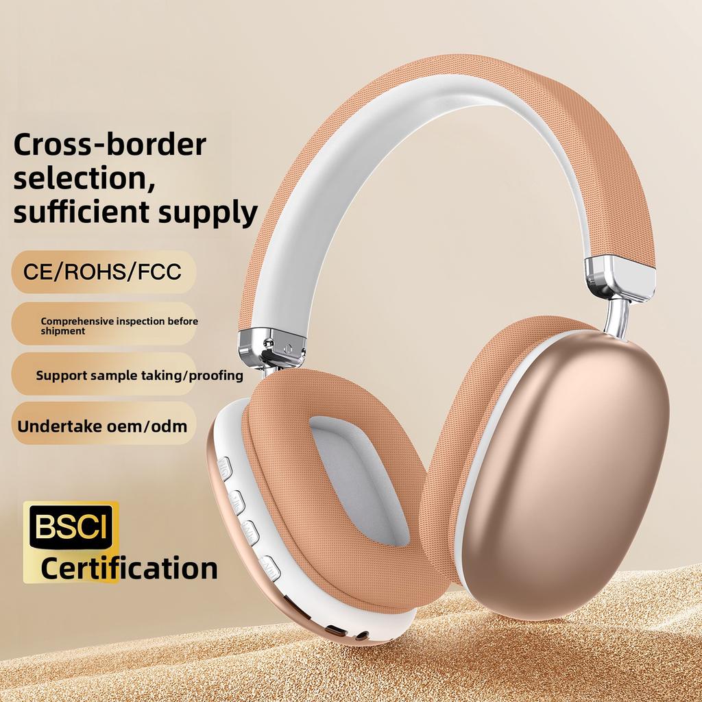 Head-mounted New Wireless Bluetooth Earphones Active Noise Cancelling Gaming Headset Compatible with Android Apple Samsung