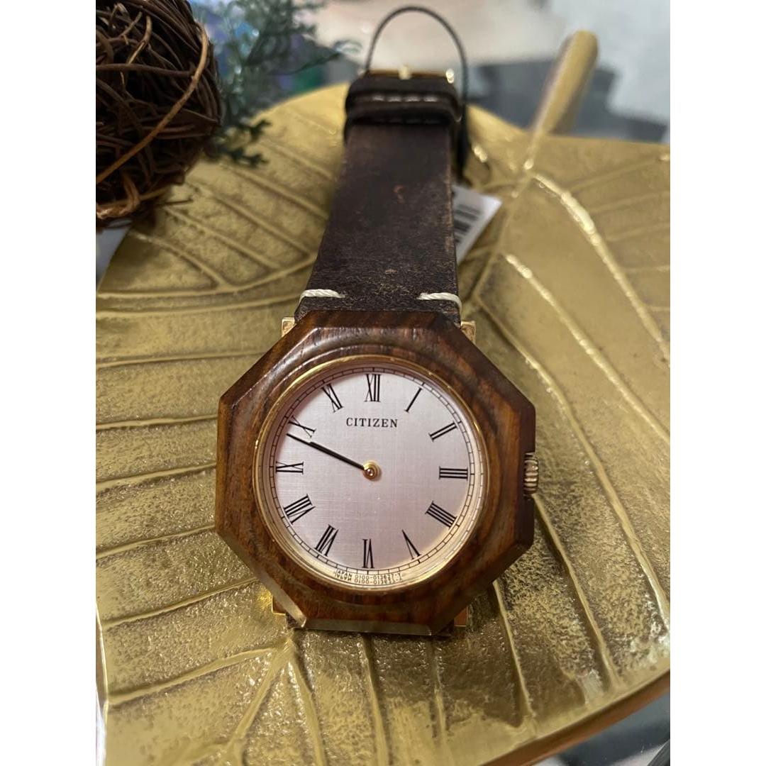 Used CITIZEN Citizen Afrocraft Rosewood Case Overhauled Manual winding