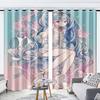 Anime Girl Curtain Digital Print Cartoon Window Animation Bedroom Fashion Style Cute Home Decoration Polyester Blackout For Master Made Of