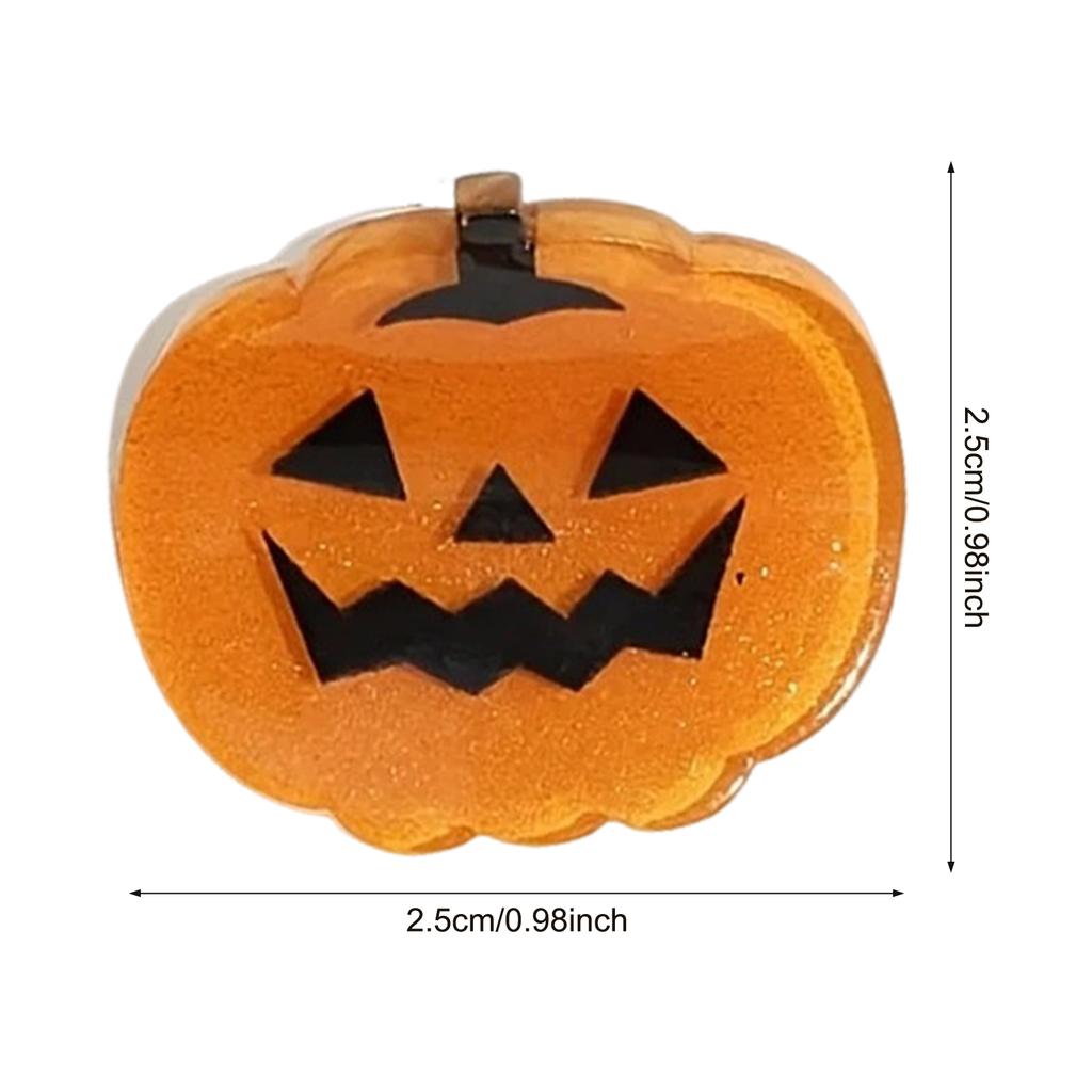 1Pc Mini Halloween Hair Claw Clips Cute Pumpkin/Spider/Black Cat/Ghost Snap Clips Bangs Holder Clips for Kids Women Girls
