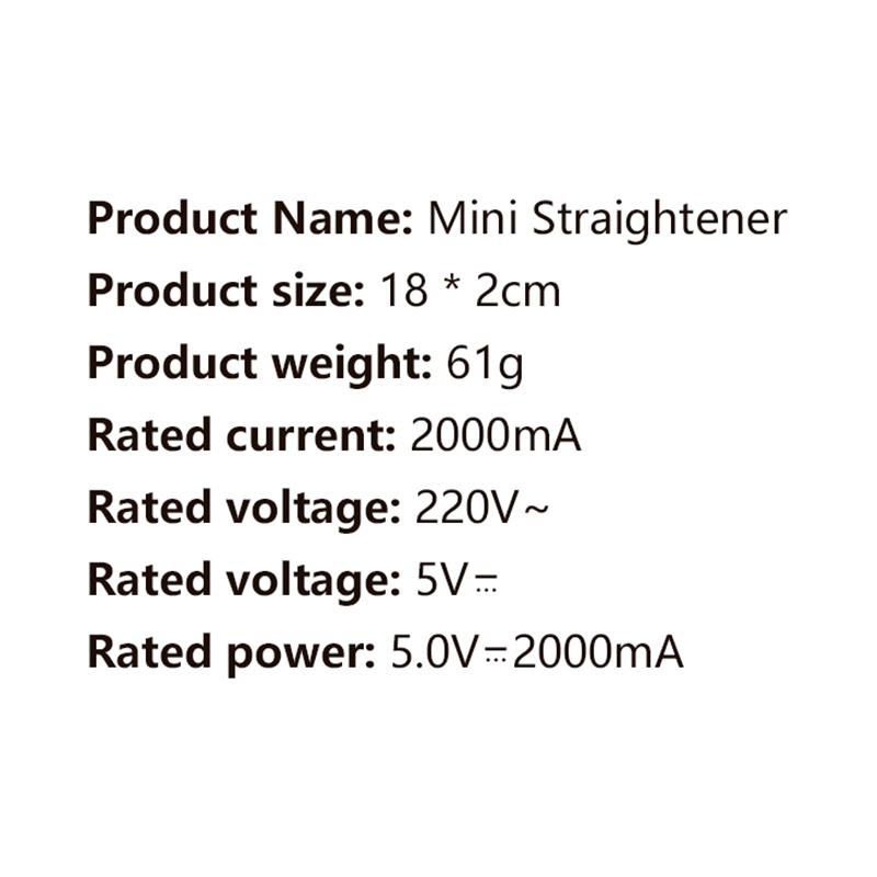 Mini Eisen Lockenstab Haarstyling Werkzeug Tragbarer Wiederaufladbarer Glätteisen Lockenstab Klemmen Typ-C USB Aufladung 180 Temperatur