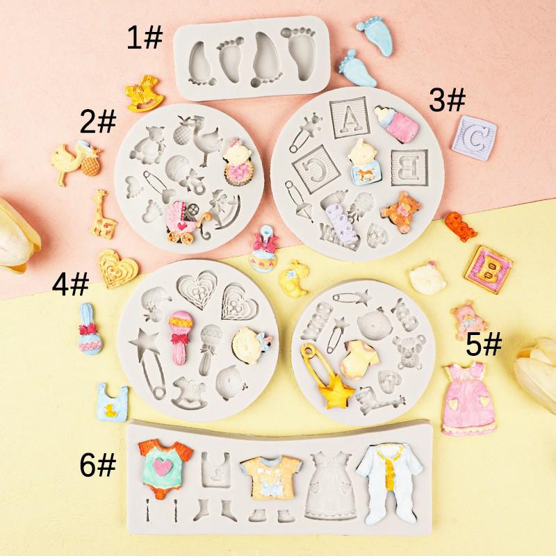 

Набор креативных силиконовых форм для выпечки: Детская тема для торта, шоколад, мастика и цветочная паста