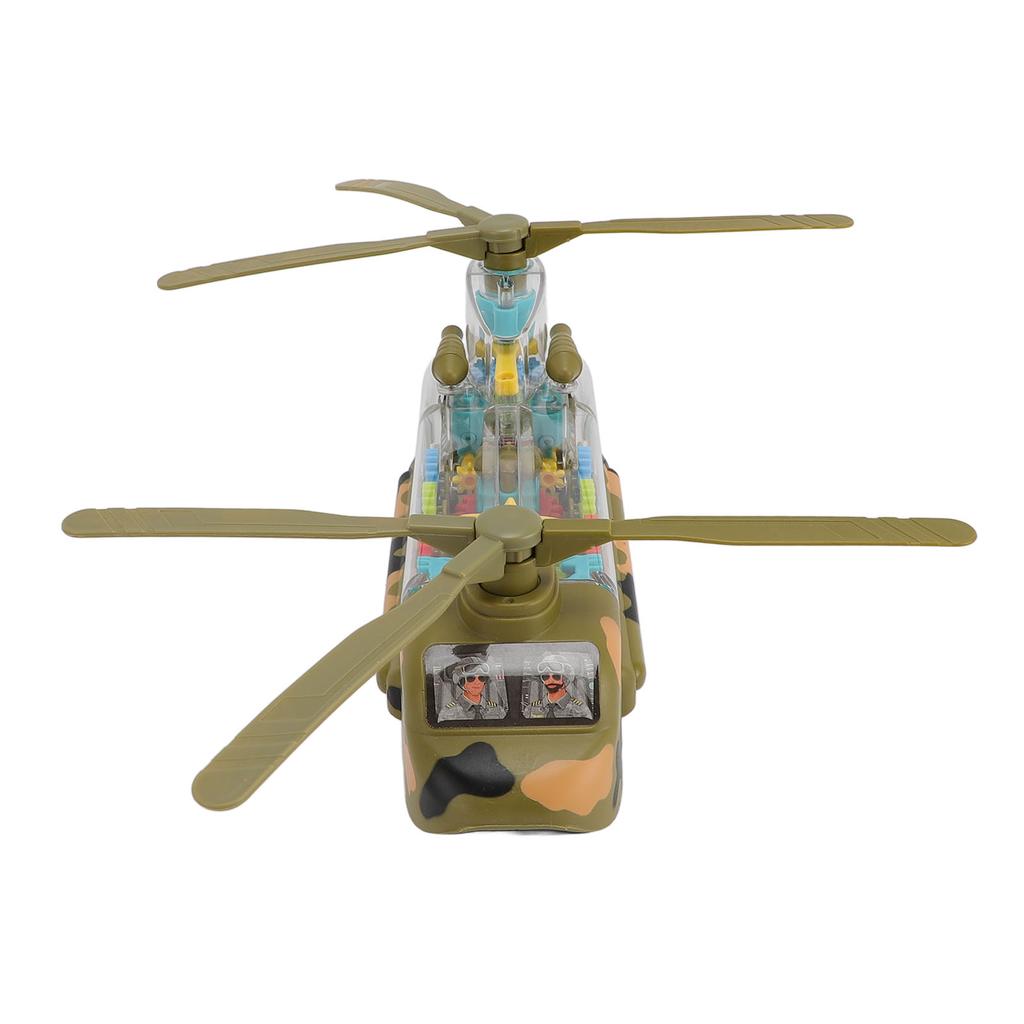 Light Up Transparent Toy Helicopter Omnidirectional Obstacle Avoidance Transport Helicopter Toy