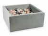 Dry Ball Pit 400 Pieces 90x90x40 Velvet Gray: Rose Gold, Metallic Graphite, Opalescent