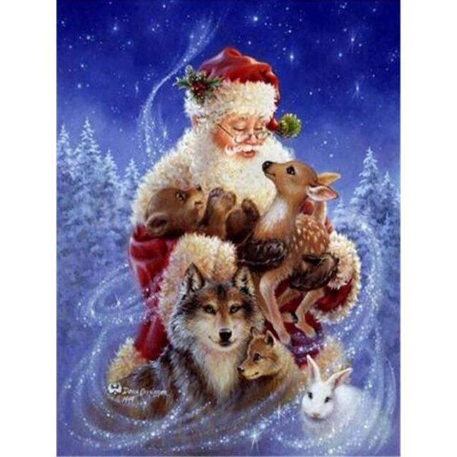 DIY 5D Full Drill Diamond Painting Santa Claus Embroidery Cross Stitch Mosaic Home Decor Gift