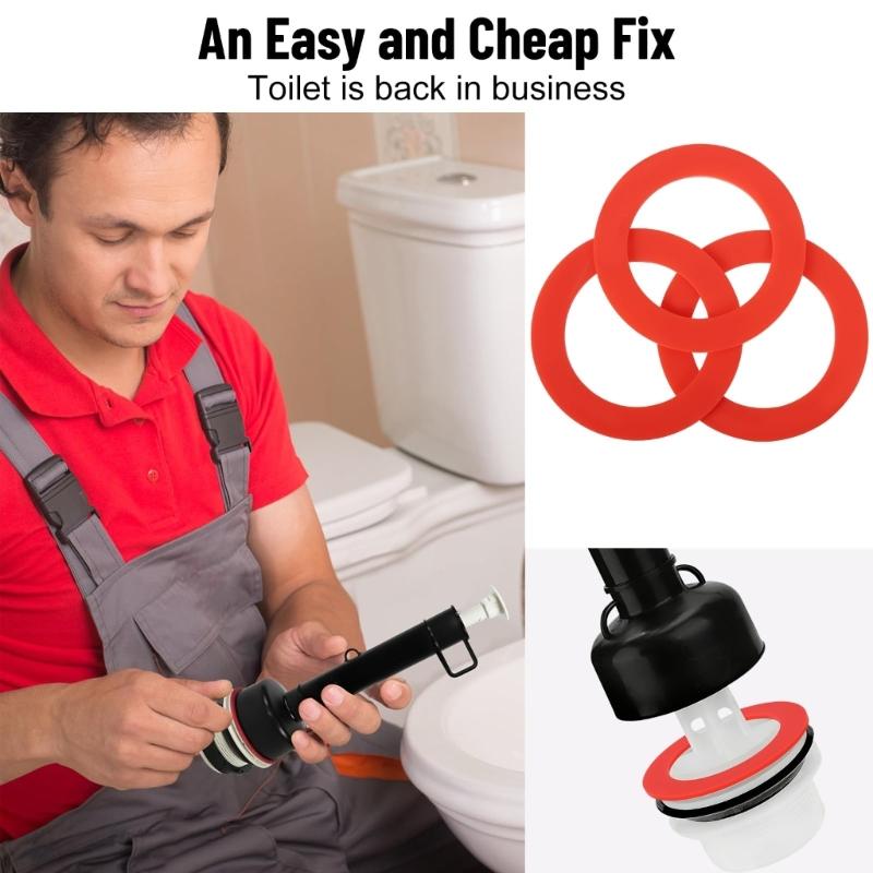 10Pack Toilet Flapper Sealing Washer Silicone Flush Valves Sealing Gaskets Diaphragm Drain Valves Toilet Tank Accessories
