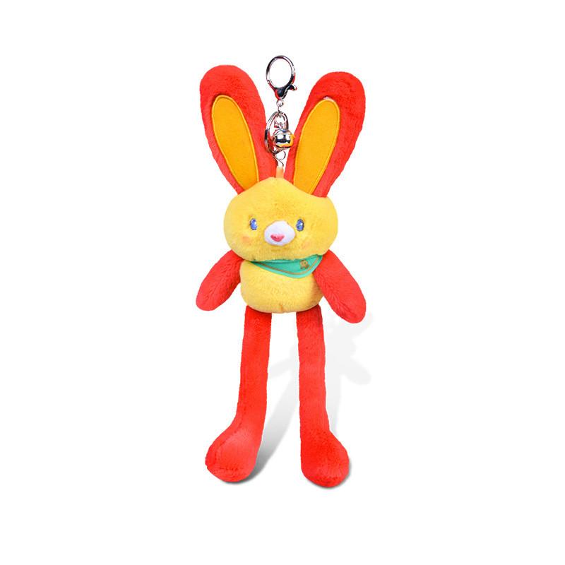 Eyecatching Plush Rabbit Keychain In Festive Colors Ideal For New Celebrations Year