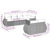 VidaXL Salon de Jardin avec Coussins 7 pcs, Canapés de Terrasse, Ensemble de Meubles de Patio, Mobilier d'Extérieur, Noir 3221605