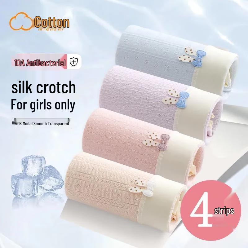 Teen Girls  Modal Ice Silk Boxer Briefs 4-Pack L
