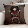 S-Santoro Gorjuss Cushion Cover Cushion Cover Pillowcase, Anti-Mite Invisible Zipper, Linen Sofa Cushion