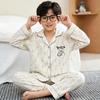 Boys Cotton Pajama Set Long Sleeve Cartoon Print Soft Sleepwear Fall Home Wear