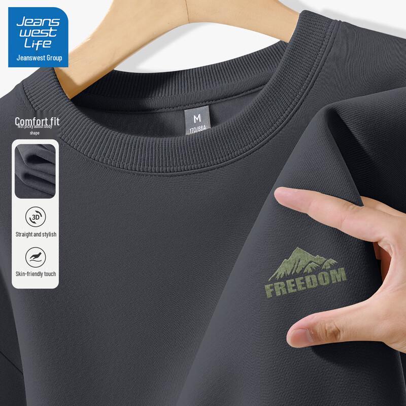 Jeanswest Men's 2025 Loose Fit Crewneck Sweatshirt