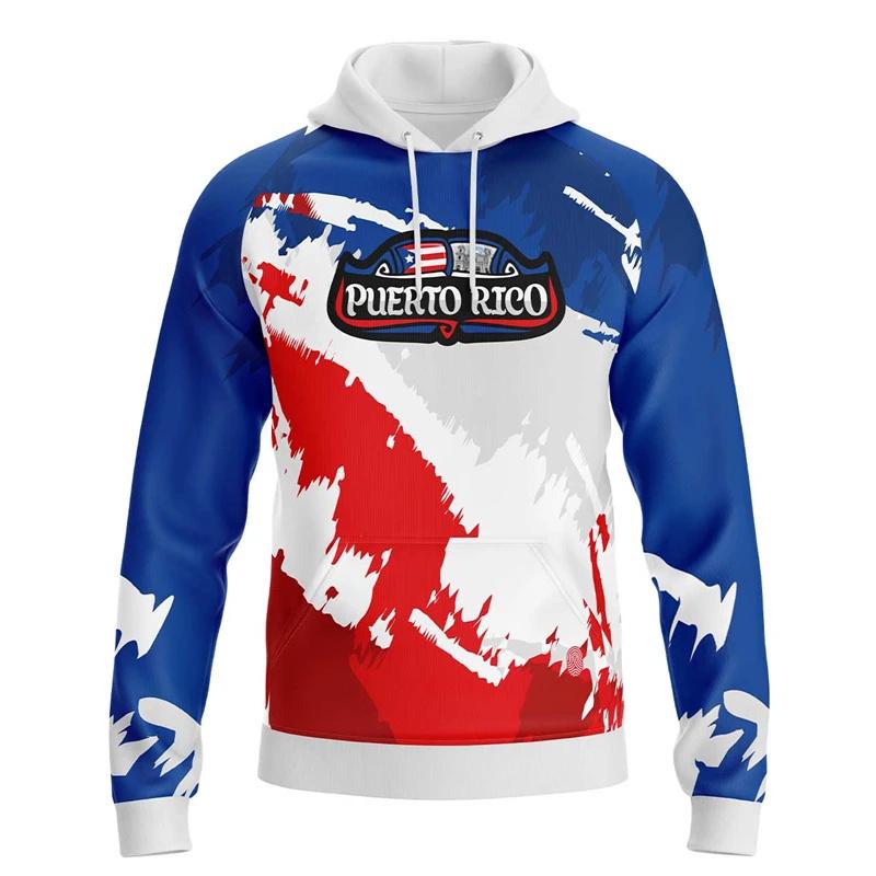 Men's Hoodie Clothing 3D Printed Puerto Rico Pullovers Men Long Sleeve Sweatshirt Sports Streetwear Hoody Spring Pullover Tops