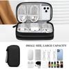 Portable Electronic Organizer Travel Bag Waterproof Double Layer Cable Management Pouch for Chargers Hard Drive Earphone Phone