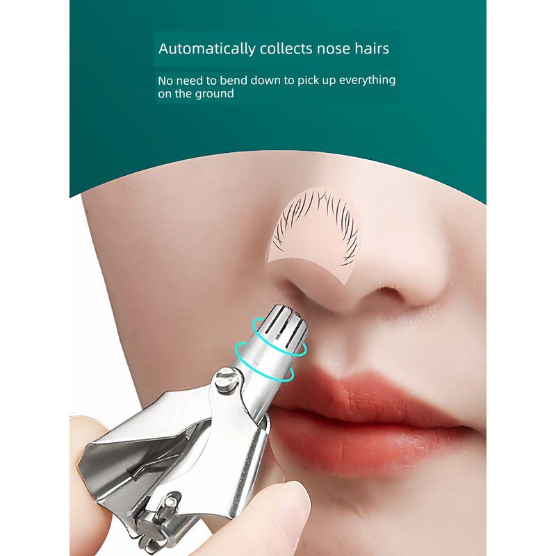 Nose Hair Trimmer Stainless Steel Nose Hair Scissors Manual Nose Hair Trimmer Women's Round Head Nose Hair Scissors Men's Nose Hair Removal Tool
