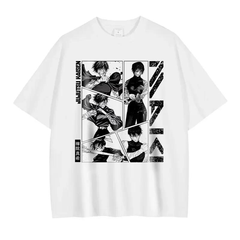 Anime J-Jujutsu K-Kaisen T Shirts Vintage Washed CHOSO T-shirt Oversized Streetwear Fushiguro Toji Gojo Short Sleeve Tops Tees