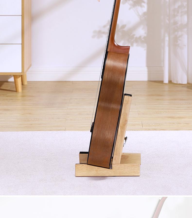 Supporto per Chitarra in Legno Massiccio - Porta Musica Verticale Folk & Classica