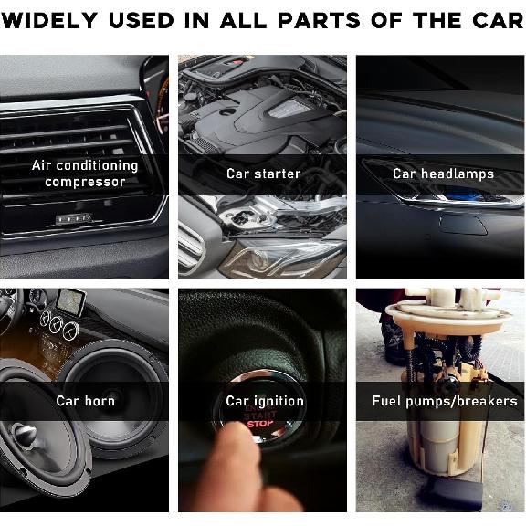 2PCS Car AC Relay, G8HL-H71 AC and Starter Relays Replace 39794-SDA-A03, Power Relay Assembly Starter Replacement, 4 P Multiple Use Relays Plug for