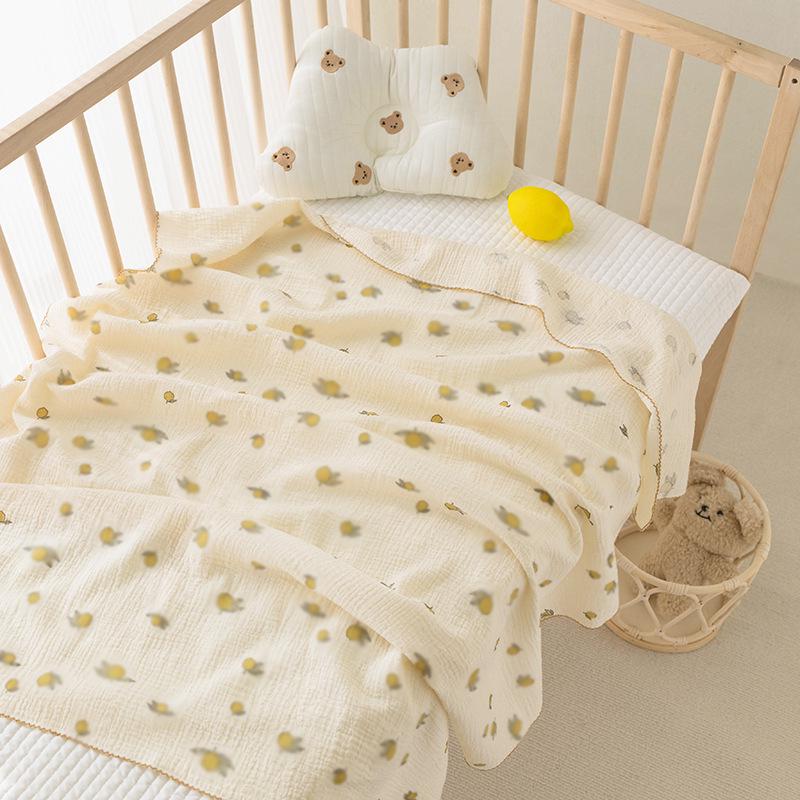 Double-Layer Cotton Gauze Baby Swaddle & Bath Towel Blanket