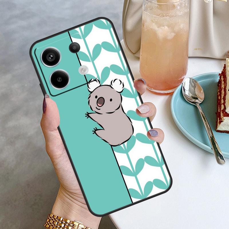 Cute Cartoon Koala Case For Xiaomi Redmi Note 13 8 9 10 11 12 Pro 12S 11S 10S 9S Redmi 13C 9C 10C 12C Cover