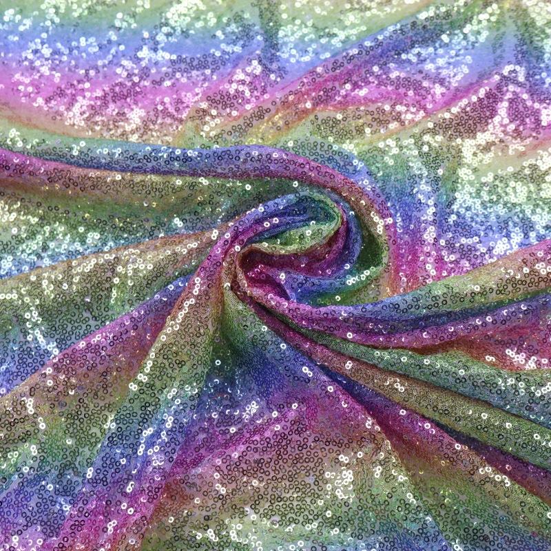 Sparkly Sequin Fabric Opaque Glitter Material for Wedding Stage Backdrop Decor Party Performance Costume DIY Sewing 1/3Yard
