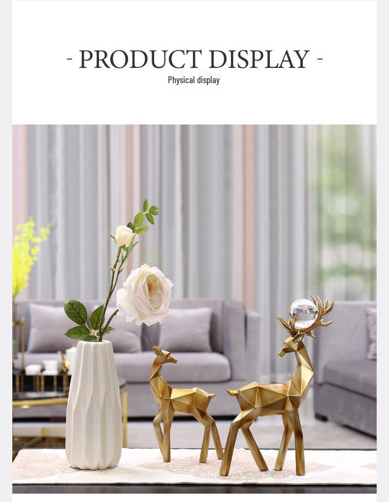Nordic Style Modern Deer Ornament - Creative Animal Design for Home Decoration and Gifts