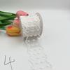 Off White Embroidery Flower Trimmings for Clothing, DIY Sewing Lace Fabrics, Wedding Dresses, Sewing Accessories, 5Yards