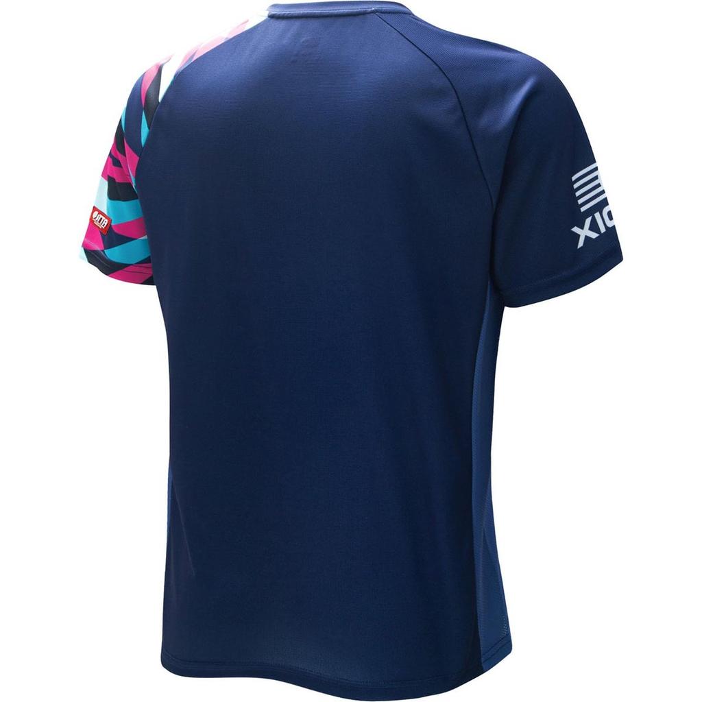 XIOM Table Tennis Game Shirt TYRA JTTA Approved Aerocool Quick Dry Sweat Absorbent Navy M 1010